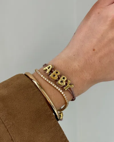 Baublebar Wrapped Up Bubble Waterproof Custom Metallic Cord Bracelet In Gold