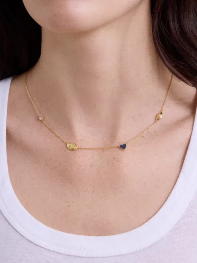 Baublebar Penn State University Spaced Charm Necklace In Gold