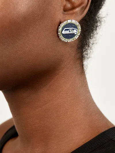Baublebar Seattle Seahawks Nfl Statement Stud Earrings In Blue