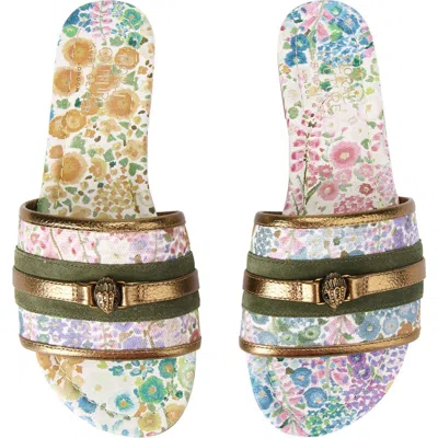 Kurt Geiger London Floral Couture Southbank Slide Sandal In Multi