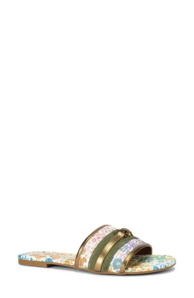 Kurt Geiger London Floral Couture Southbank Slide Sandal In Multi