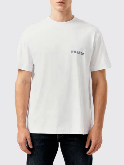 Purple Printed T-shirt In White