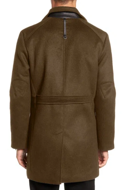 Wrk W.r.k Kilo Slim Fit Wool Blend Coat In Green