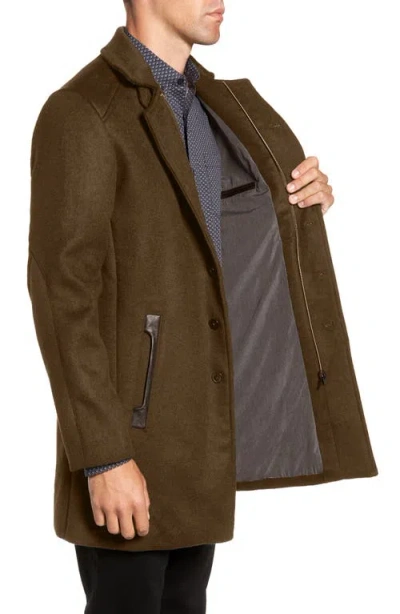 Wrk W.r.k Kilo Slim Fit Wool Blend Coat In Green