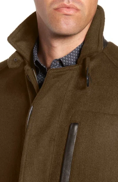 Wrk W.r.k Kilo Slim Fit Wool Blend Coat In Green