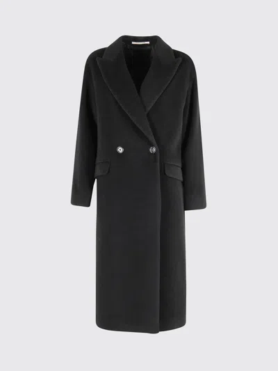 Tagliatore Black Wool Double-breasted Oversized Linden Coat In Black