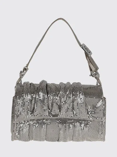 Benedetta Bruzziches Adjustable Chain Shoulder Bag Iris Mercury In Silver