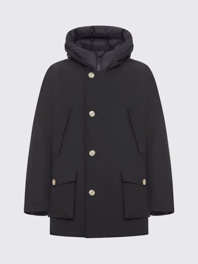 Woolrich Arctic Flap-pocket Coat In Black