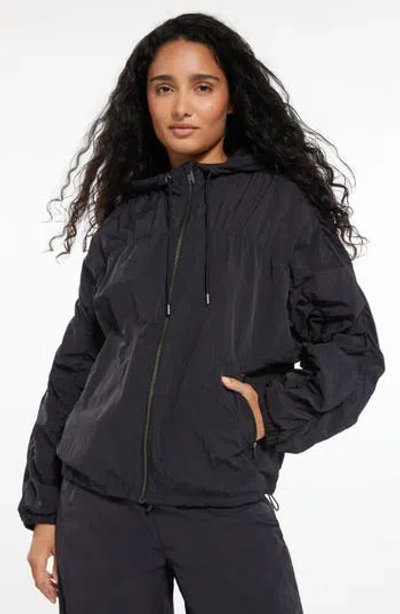 Zella Travel Lite Ruched Jacket In Black