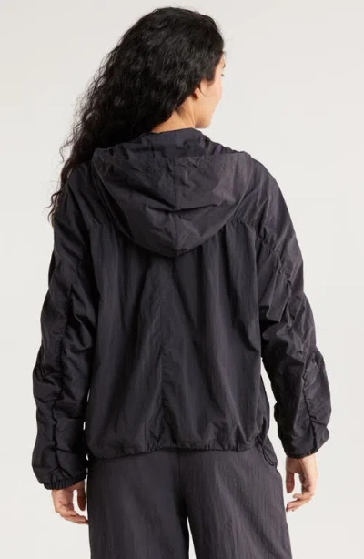 Zella Travel Lite Ruched Jacket In Black