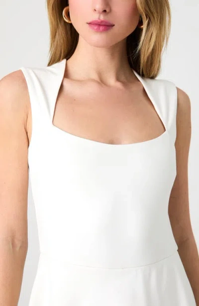 French Connection Lula Ponte Skater Mini Dress In Summer White