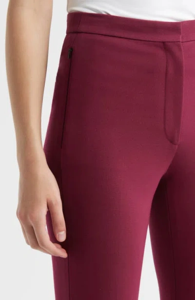 Theory High Waist Tapered Pants In Purple