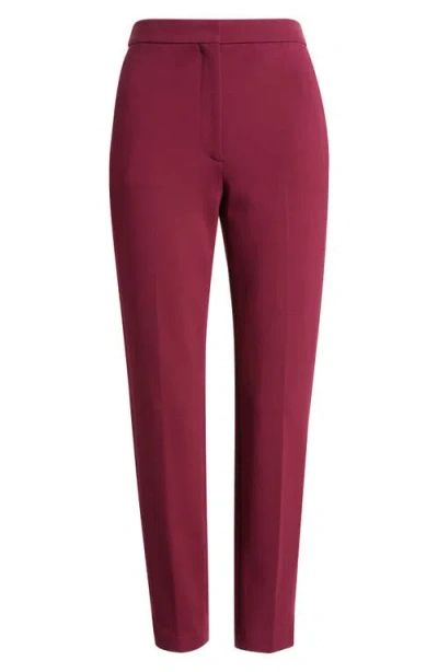 Theory High Waist Tapered Pants In Purple