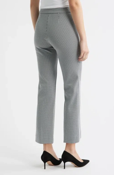 Theory Kick Flare Check Pants In Gray