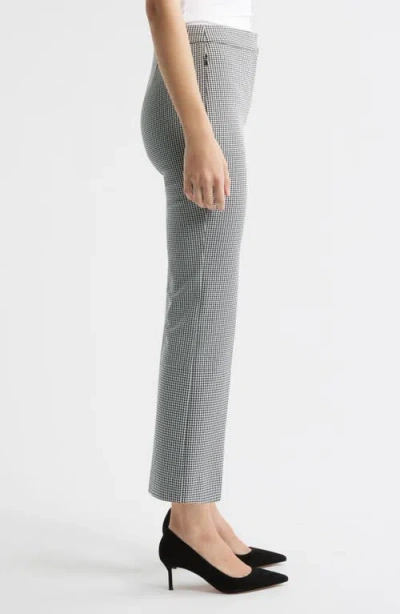 Theory Kick Flare Check Pants In Gray