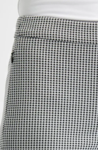 Theory Kick Flare Check Pants In Gray