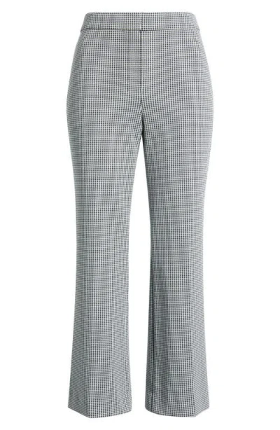 Theory Kick Flare Check Pants In Gray