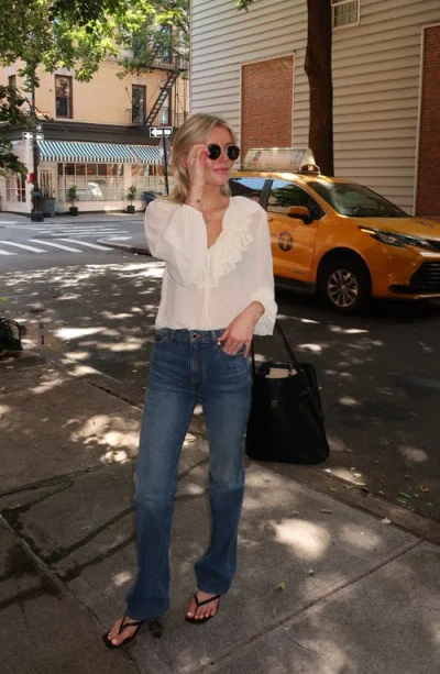 Wayf Agnes Ruffle Top In Animal Print