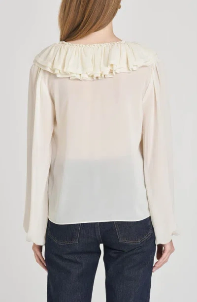 Wayf Agnes Ruffle Top In Animal Print