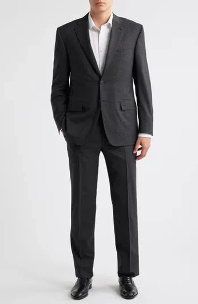 Canali Siena Regular Fit Check Stretch Wool Suit In Multi