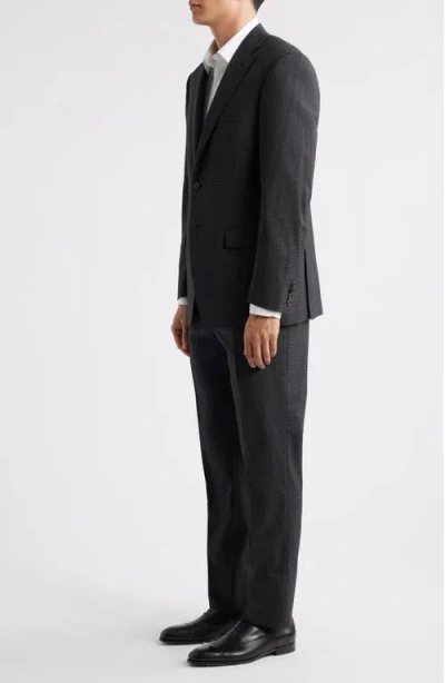 Canali Siena Regular Fit Check Stretch Wool Suit In Multi