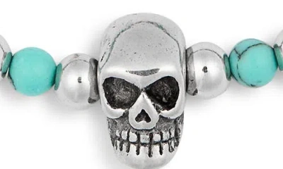 Eye Candy Los Angeles Kenji Beaded Skull Bracelet In Multi