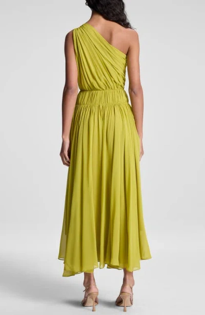 A.l.c . Drew Pleated One-shoulder Maxi Dress In Yellow