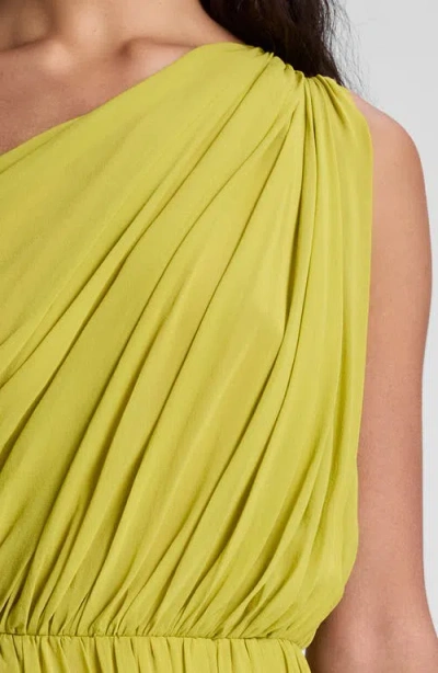 A.l.c . Drew Pleated One-shoulder Maxi Dress In Yellow