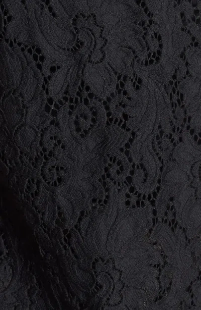 Diane Von Furstenberg 'madalena' Sheer Lace Top In Black