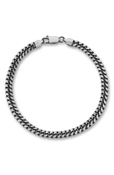 Yield Of Men Oxidized 5mm Curb Chain Bracelet In Metallic