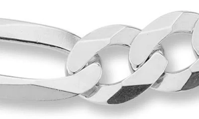 Yield Of Men 7mm Figaro Chain Bracelet In Metallic