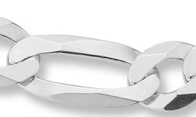 Yield Of Men 7mm Figaro Chain Bracelet In Metallic