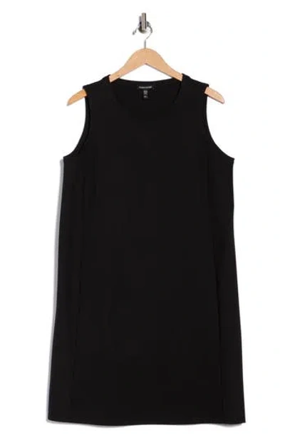 Eileen Fisher Jewel Neck Shift Dress In Black