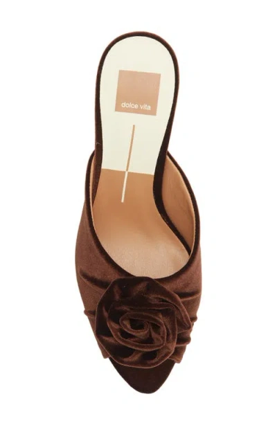 Dolce Vita Cloris Rosette Peep Toe Mule In Multi