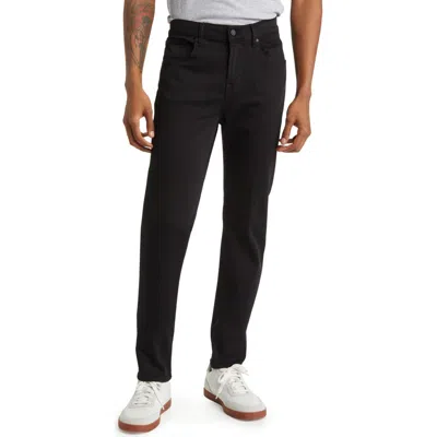 7 For All Mankind Luxe Performance Plus Slimmy Taper Jeans In Black