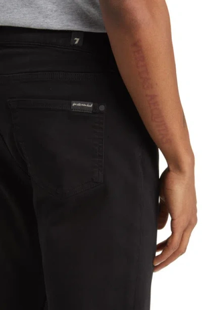 7 For All Mankind Luxe Performance Plus Slimmy Taper Jeans In Black