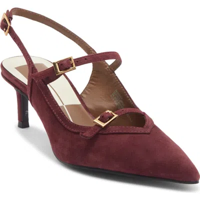 Dolce Vita Kishan Pointed Toe Slingback Pump In Burgundy