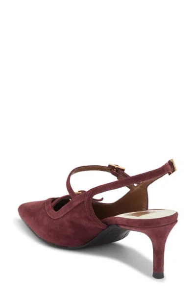 Dolce Vita Kishan Pointed Toe Slingback Pump In Burgundy