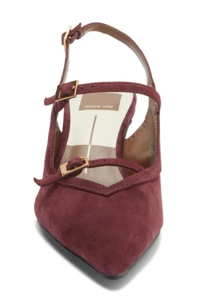 Dolce Vita Kishan Pointed Toe Slingback Pump In Burgundy