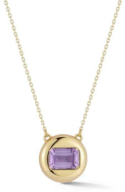 Ember Fine Jewelry 14k Gold Button Necklace In Gold