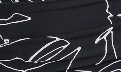 Dkny Ruffle Plunge Neck One-piece Swimsuit In Black