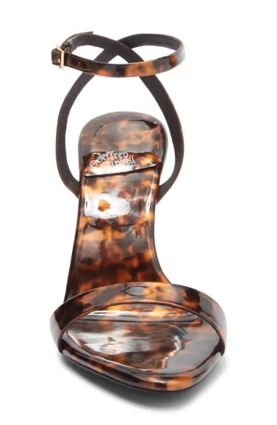 Jeffrey Campbell Blossmz Ankle Strap Satin Sandal In Multi