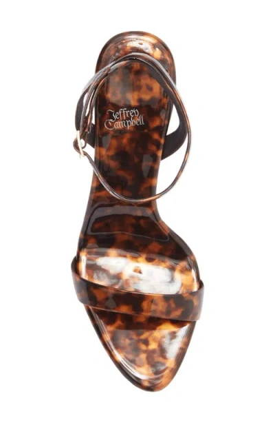 Jeffrey Campbell Blossmz Ankle Strap Satin Sandal In Multi