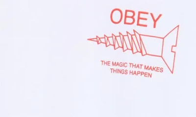 Obey Magic Graphic T-shirt In White