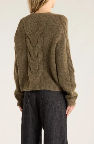 Rag & Bone Maia Cable Knit Sweater In Brown