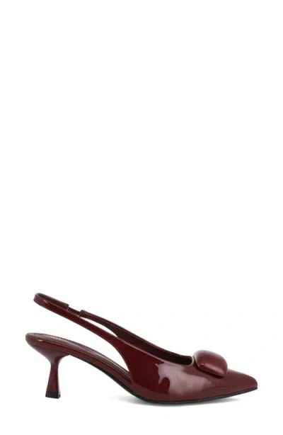 Mia Nena Kitten Heel Pump In Burgundy