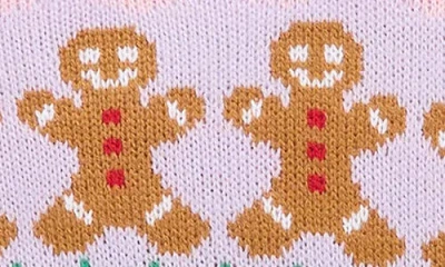 Margaux And Lexi Kids' Gingerbread Jacquard Holiday Sweater In Multi