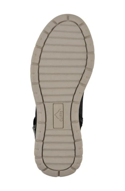 Cliffs By White Mountain Hadrian Faux Shearling Cuff Hiker Bootie In Black