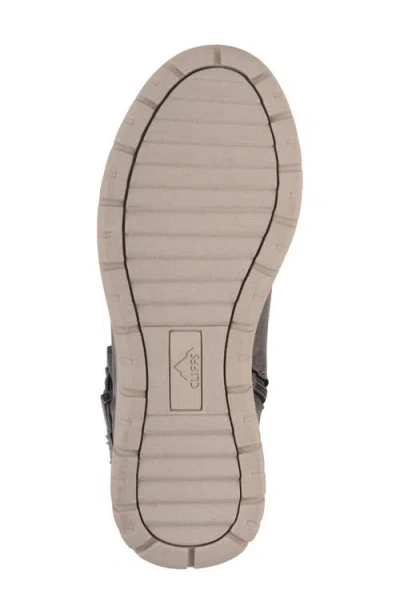 Cliffs By White Mountain Hadrian Faux Shearling Cuff Hiker Bootie In Gray