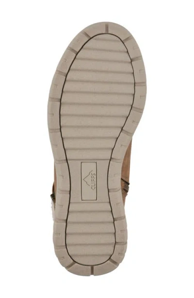 Cliffs By White Mountain Hadrian Faux Shearling Cuff Hiker Bootie In Brown